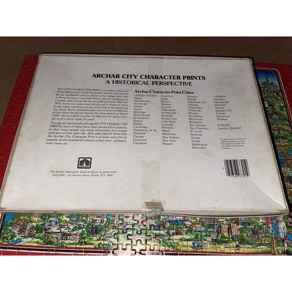 1984 Cincinnati Jigsaw Puzzle 504 Tripl-Thick Interlocking Pieces Made By Archer - Picture 4 of 7